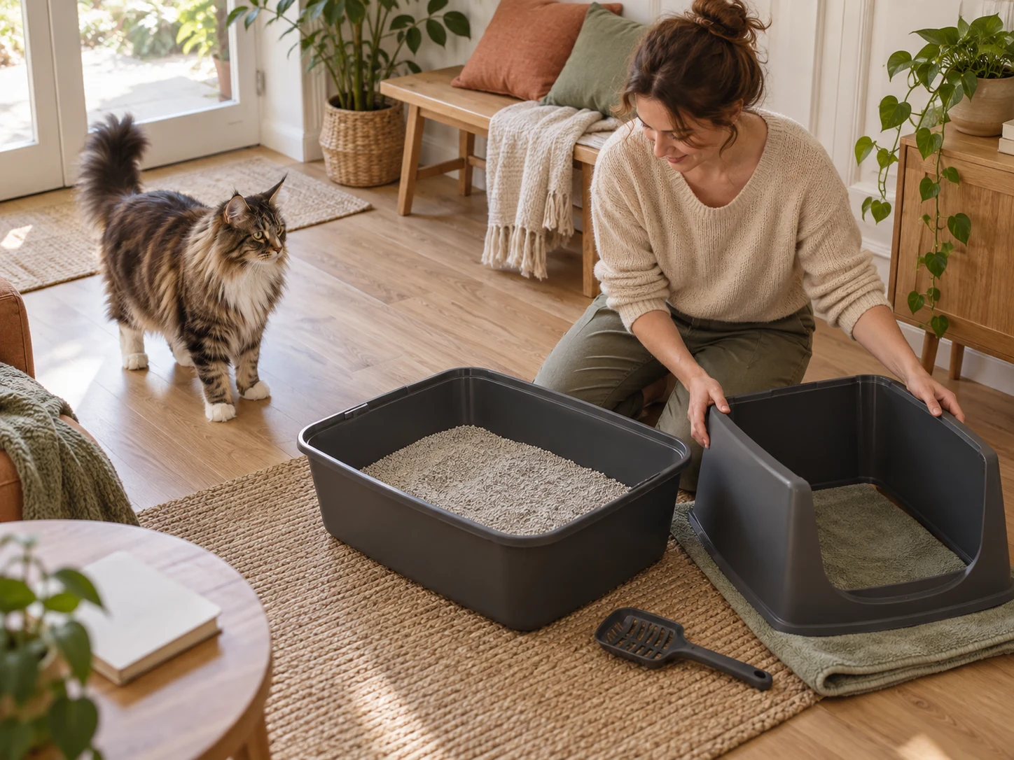 AI-created inspection of a generic high-sided open tray and detached shield with room around its entrance.
