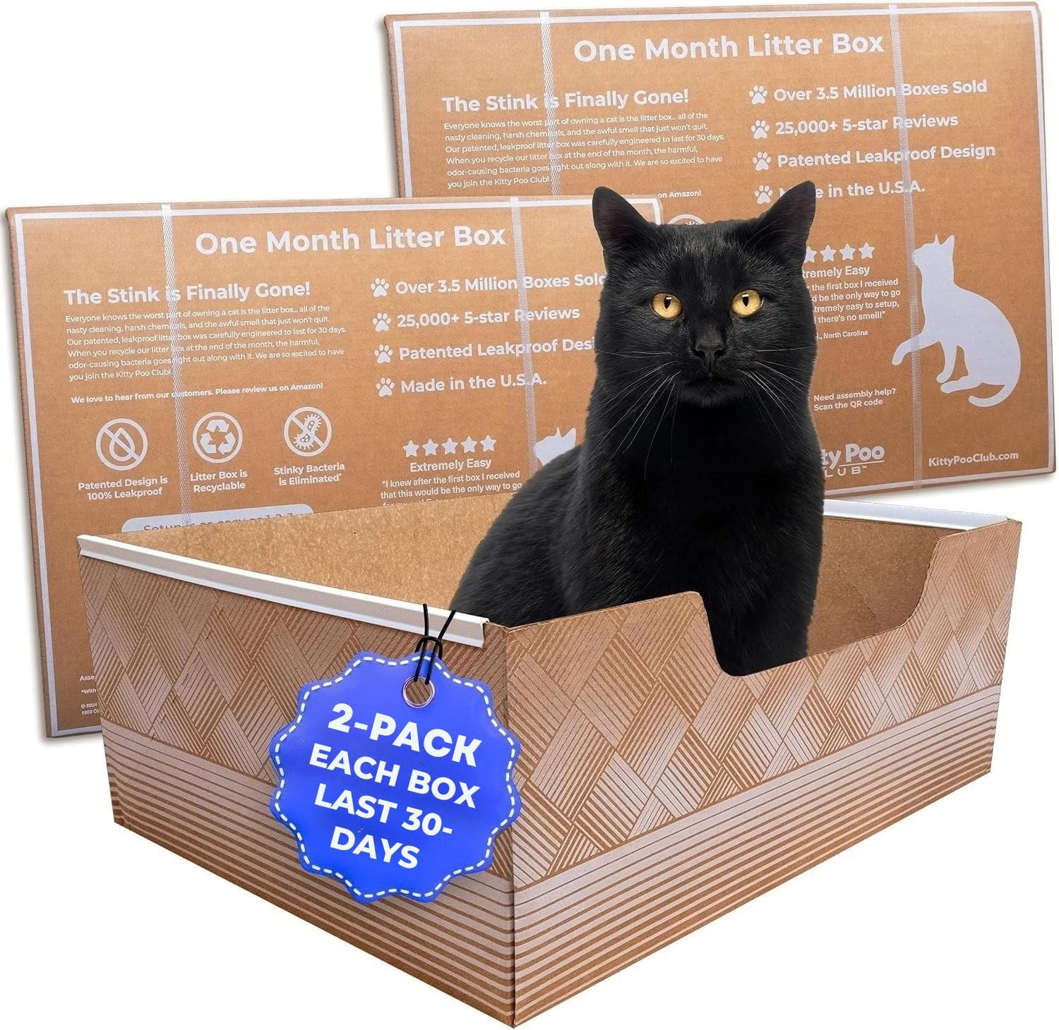 Kitty Poo Club Disposable Litter Box, 2-Pack (1240000016970) product image for the selected variant