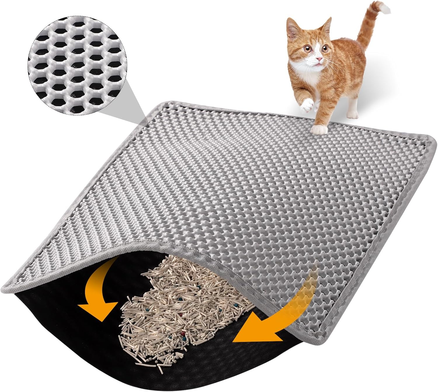 ondware A1223K11V0 Double-Layer EVA Litter Mat, Gray, 30 × 24 in product image for the selected variant