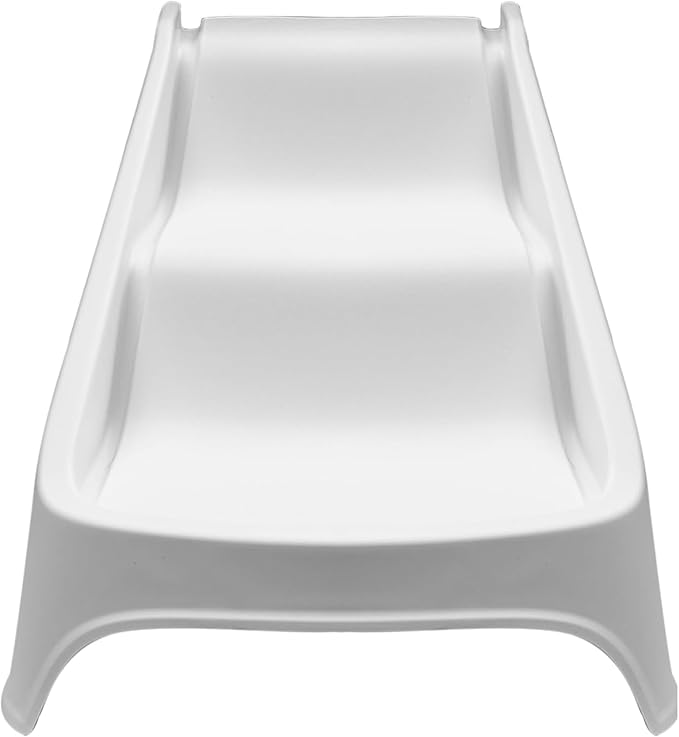 White Whisker Litter-Robot 4 ramp with a ridged walking surface and raised side edges, shown alone on a white background