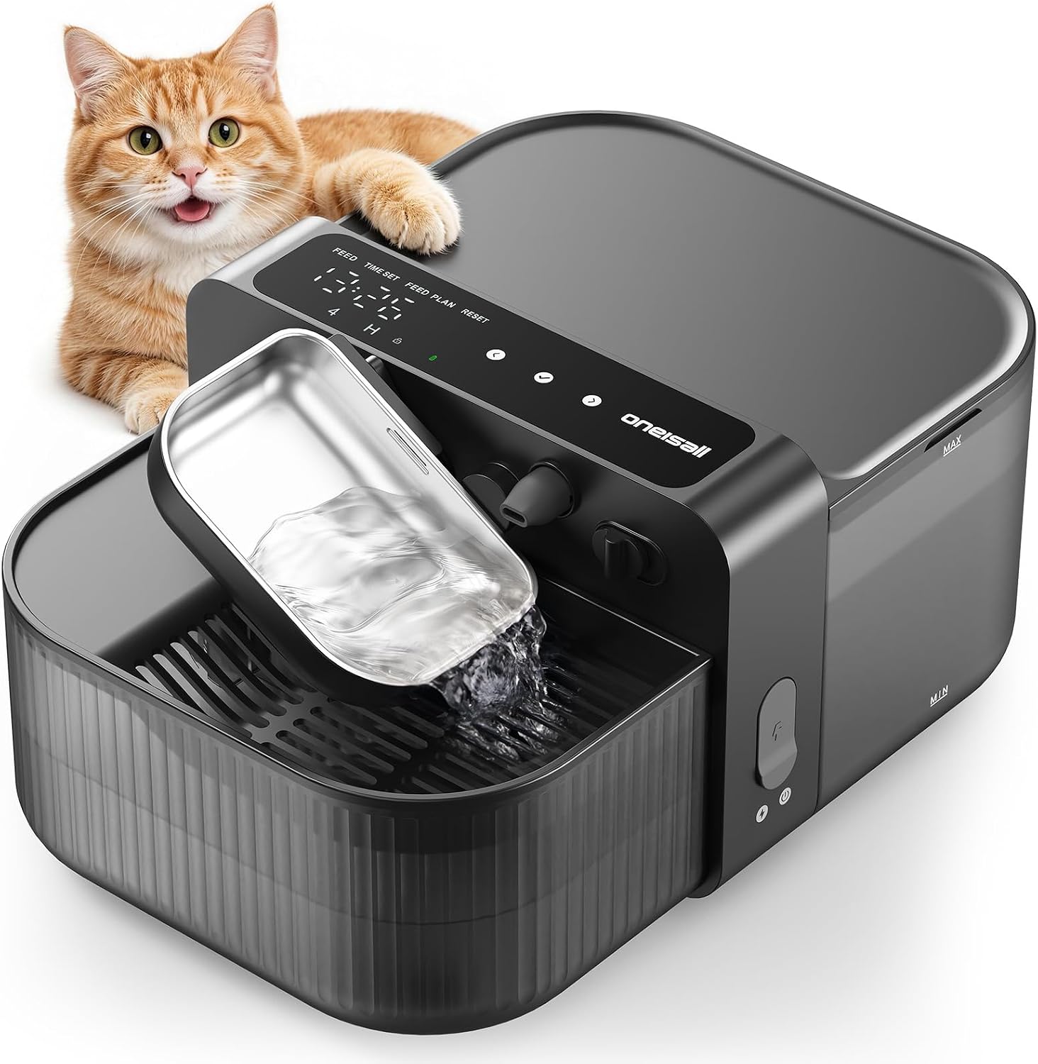 oneisall PW17 Filterless Water Fountain, Black, 3.5 L product image for the selected variant
