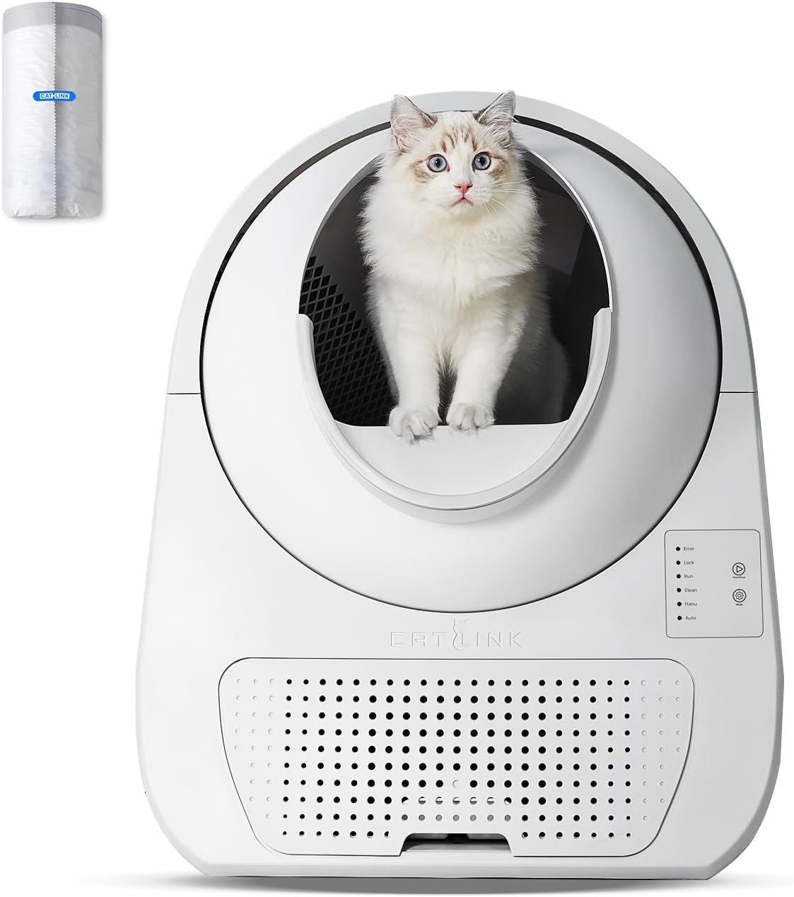 Original retailer composite of CATLINK Young CL-03 with a cat at the entrance and a roll of liners.