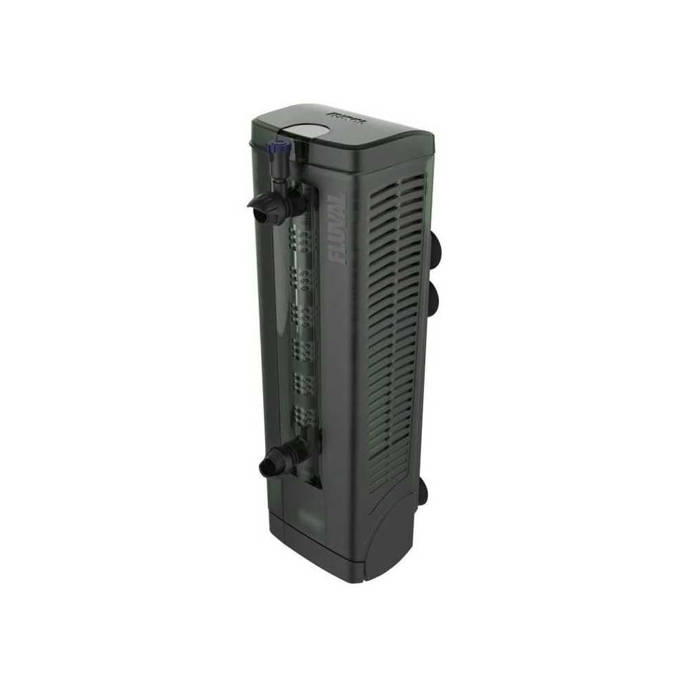 Original retailer image of the black Fluval U4 internal aquarium filter with suction cups and outlets.