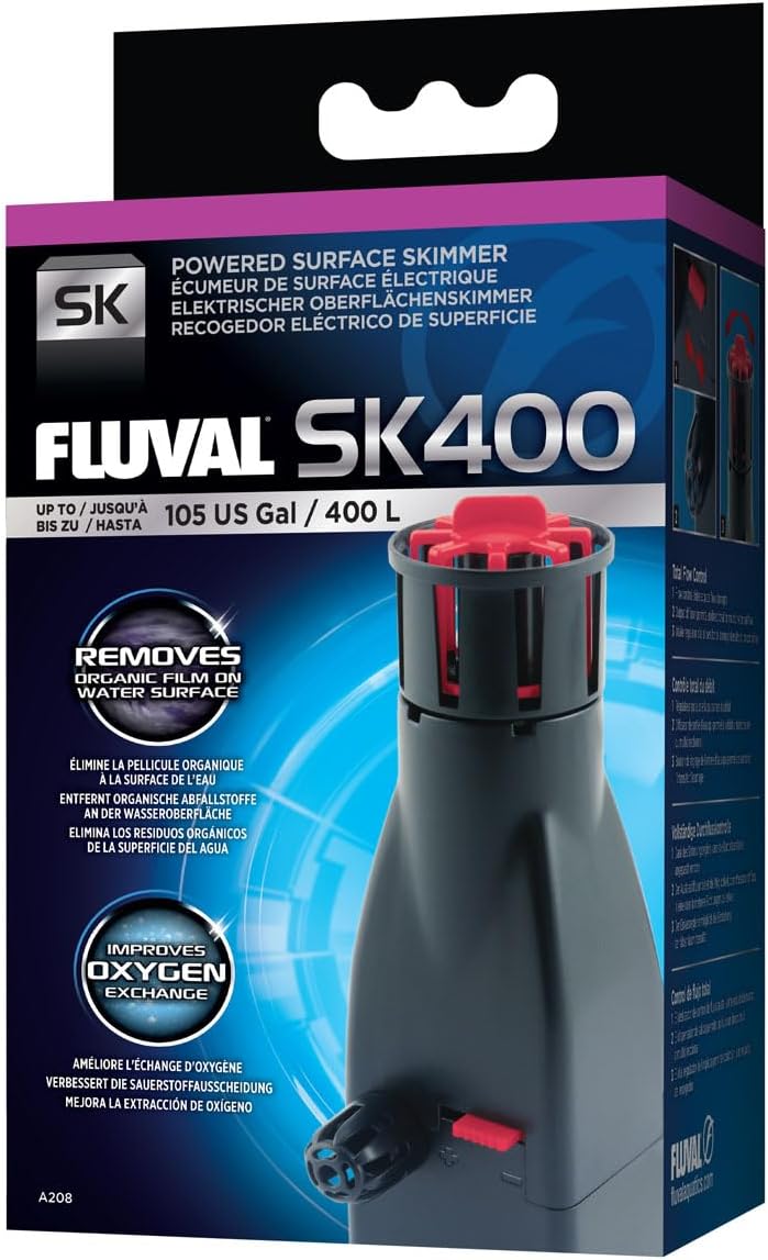 Original retailer photograph of the Fluval SK400 powered surface skimmer package, A208.