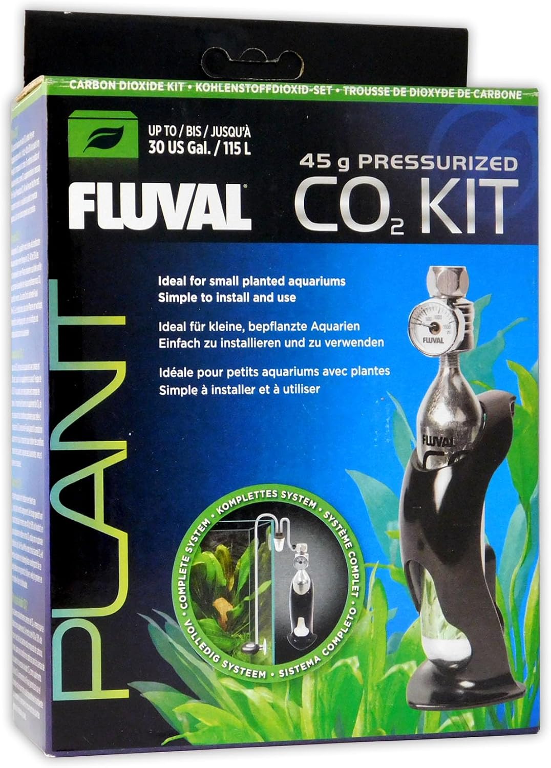 Original retailer photograph of Fluval Pressurized 1.6oz CO2 Kit, 17554.