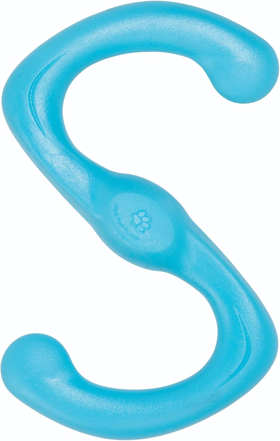 Original retailer photograph of WEST PAW Bumi Dog Tug Toy - Interactive Stretch Play - Small - Aqua Blue.