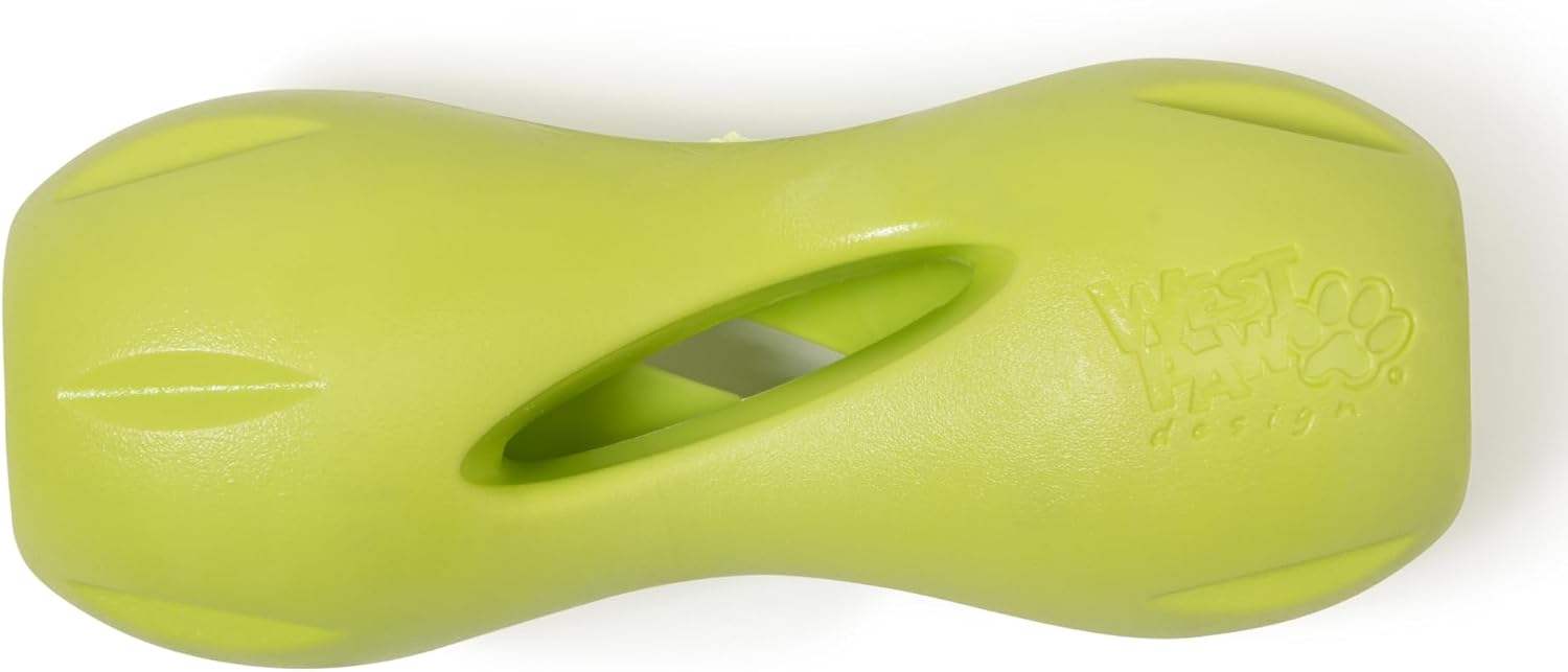 Original retailer photograph of West Paw Qwizl Large in Granny Smith.