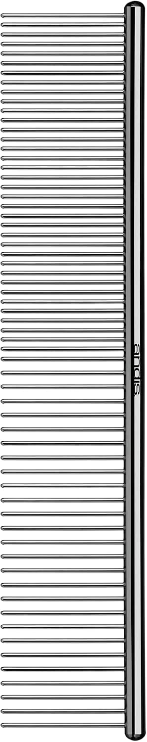 Original selected-listing photograph of Andis 65730 Stainless-Steel Comb for Knots, Mats & Loose Hair Removal - Effective Dematting Tool, Comfortable, Lightweight, Portable & Safe for Dogs, Cats & Pets – Silver, 7-1/2-Inch.