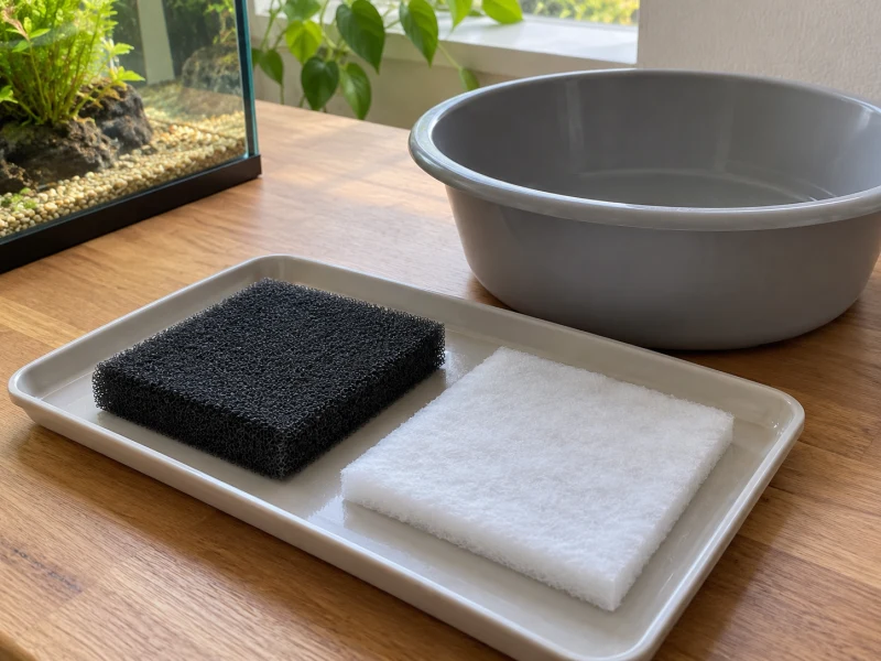 Separate generic foam and flat media pads sit on a clean dry tray.
